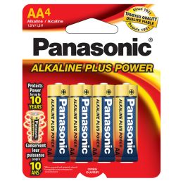Panasonic Alkaline Size "AA" Plus Power (4-Pack)